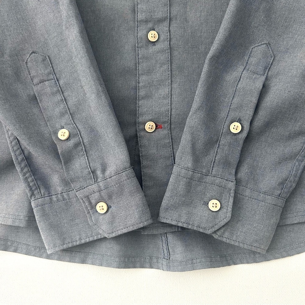 Western Rise Button Down Shirt Blouse Top Tech Travel Gorpcore Gray Size Medium - Picture 8 of 15